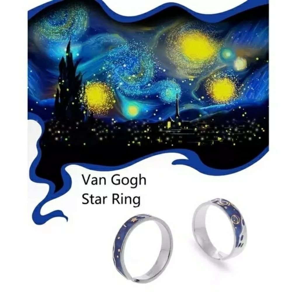 Starry Night Couples Ring Set 925 SS - Adjustable